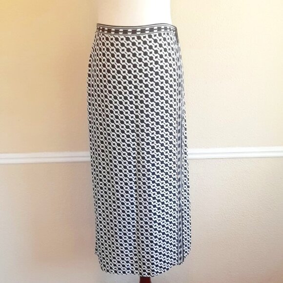 Max Studio Mock Wrap Maxi Pencil Skirt Med - Picture 3 of 11